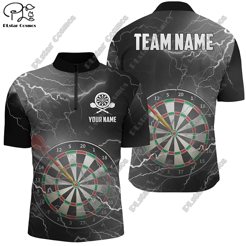 3D Printing Jersey - Plstar Cosmos เสื้อโปโลมีซิปสำหรับผู้ชายพิมพ์ลายลูกดอก3D ใหม่ชื่อพิเศษการขว้างปาเป้าทีมสโมสรในร่มกีฬาสันทนาการ5