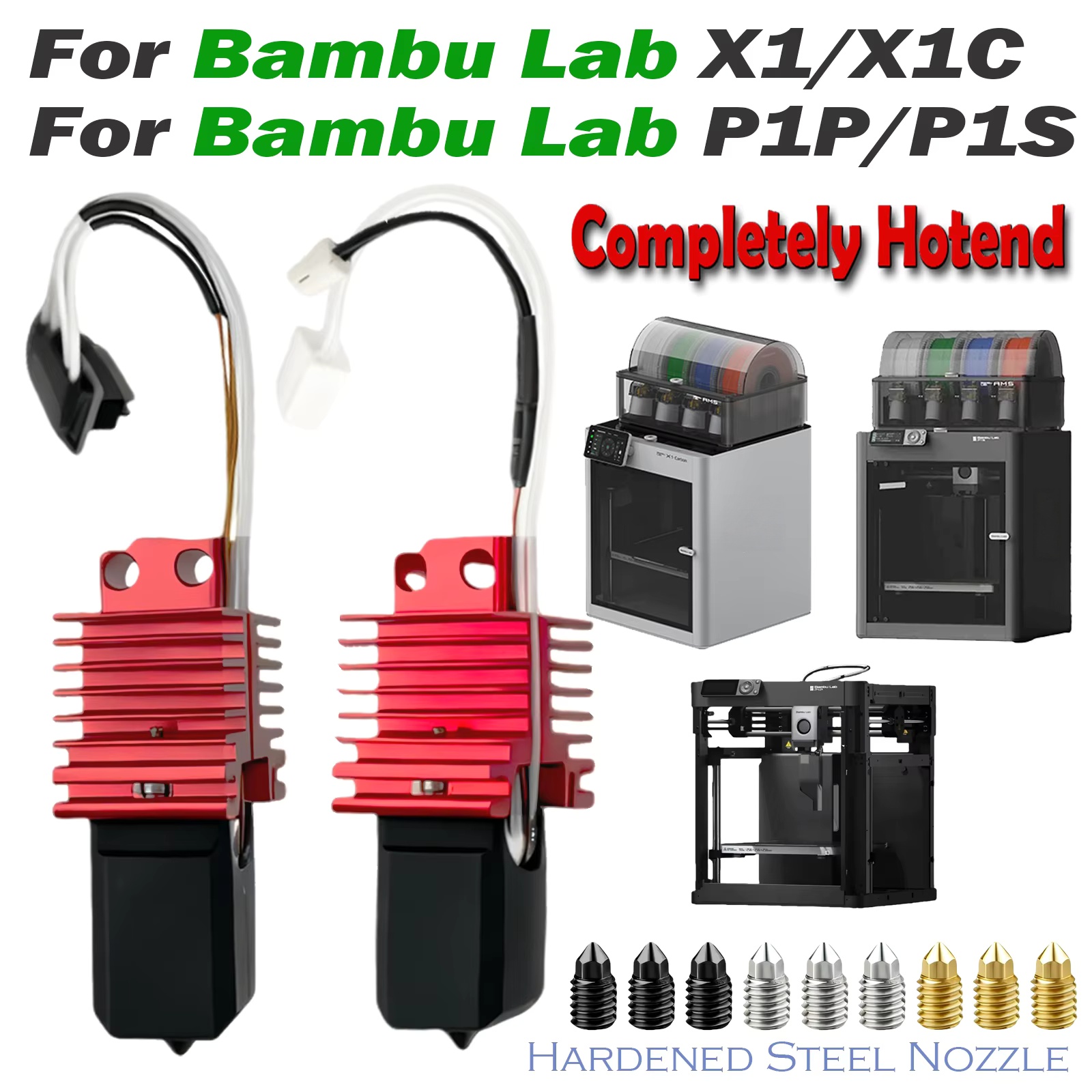 3D Printing X1 Carbon - ชุดหัวพิมพ์ Hotend รุ่น V2 สำหรับ Bambu