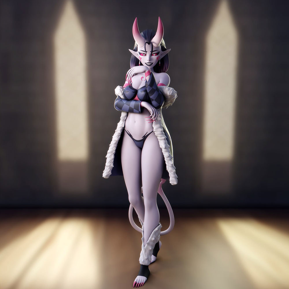 3D Printing Figure - 1/24 เซ็กซี่เกิร์ลเรซิ่นโมเดลคิทส์ ยังไม่ได้ประกอบและยังไม่ได้ทาสี GK มินิเอเจอร์ 3D