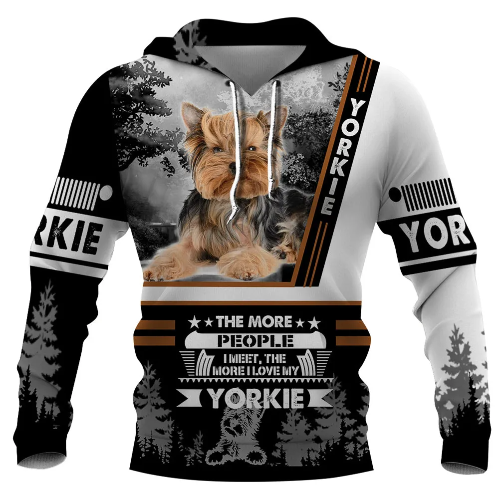 3D Printing Yorkshire - HX สัตว์สุนัขยอร์กเชียร์ เทอร์เรียร์เสื้อฮู้ด 3D กราฟิกรักสุนัขของฉันมากขึ้นเสื้อฮู้ดลำลองเสื้อสเวตเตอร์ออสเตรเลียเคลปี้เสื้อฮู้ด