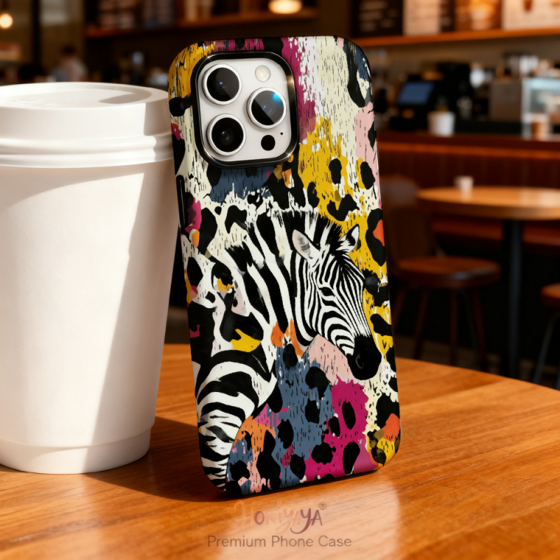 3D Printing Quote - เคสโทรศัพท์ลายม้าลายกันกระแทกสำหรับ iPhone 12 13 14 15