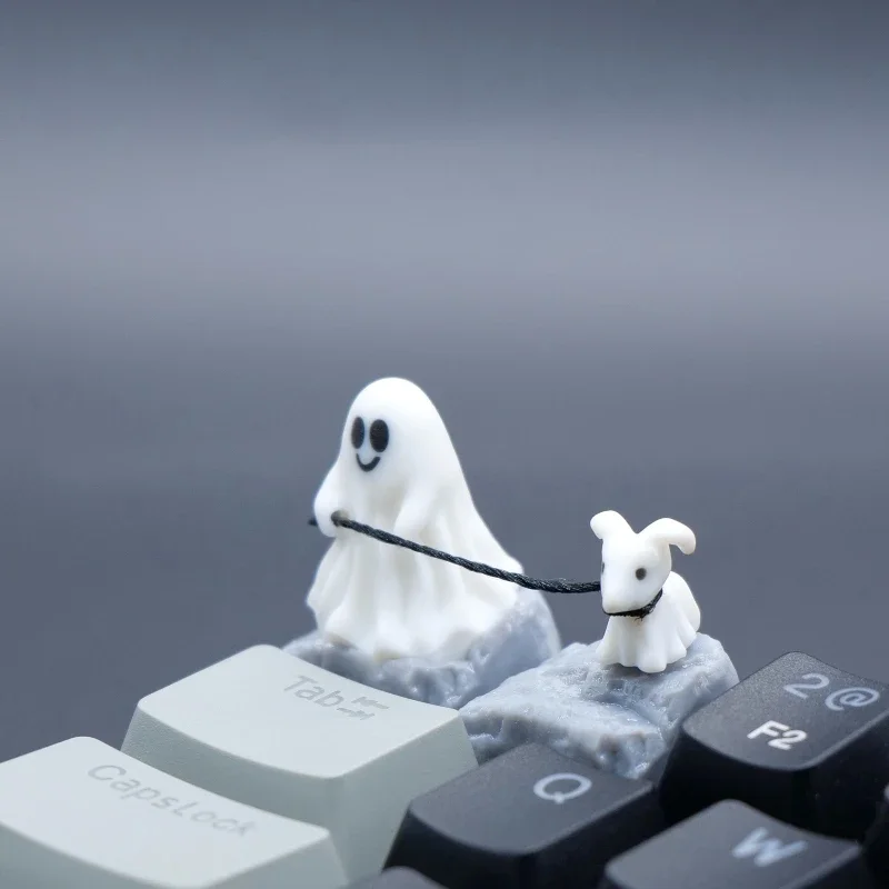 3D Printing Keyboard Keys - Ghost Puppy เรซิ่น Keycap Custom 3D