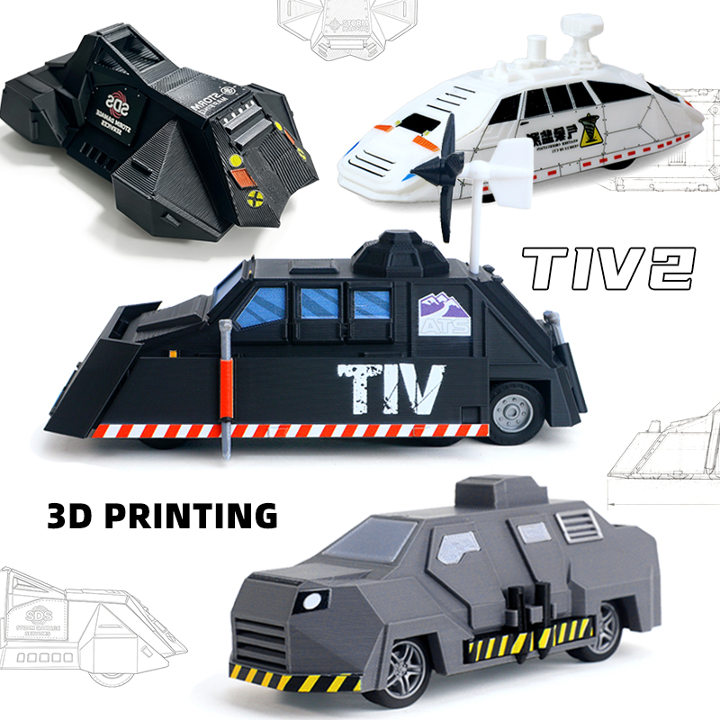 3D Printing Diecast Cars - โมเดลรถไล่พายุพิมพ์ 3 มิติ รถสำรวจออฟโรดสำหรับงานหนัก ของสะสมโมเดลรถขนาดเล็ก ของขวัญสำหรับผู้ที่ชื่นชอบพายุ