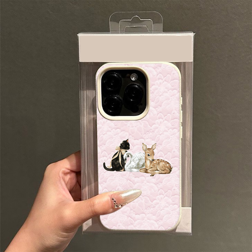 3D Printing Quote - เคสโทรศัพท์น่ารักลายผ้าห่มสีชมพู ลายแมว สุนัข กวาง สำหรับสาวน้อยนางฟ้า สำหรับ