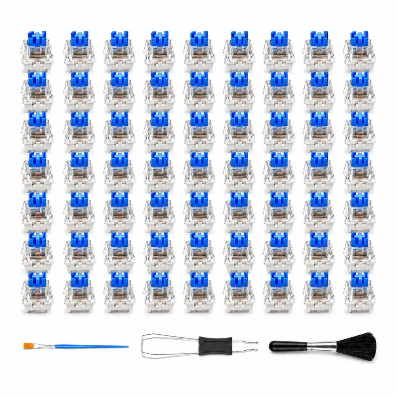 3D Print Removal Tool - สวิตช์คีย์บอร์ดแบบกลไกสีน้ำเงิน 60 ชิ้น สำหรับงานพิมพ์ 3 มิติ