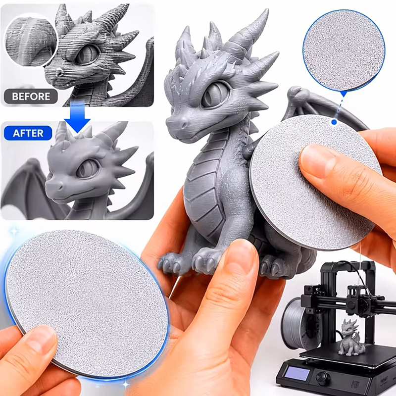 3D Printing Figure - แผ่นขัดเรซินสำหรับงานพิมพ์ 3 มิติ เครื่องมือลบเส้นชั้น PLA ความละเอียด