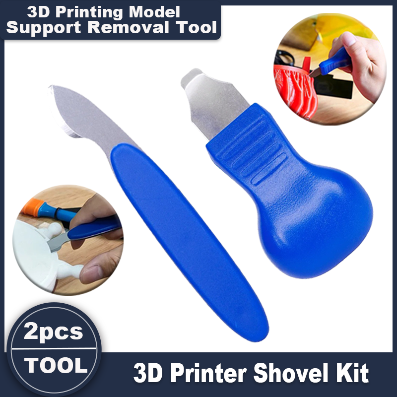 3D Print Removal Tool - ชุดเครื่องมือถอดขายึดเครื่องพิมพ์ 3 มิติ 2 ชิ้นสำหรับวัสดุแบบจำลอง PLA,