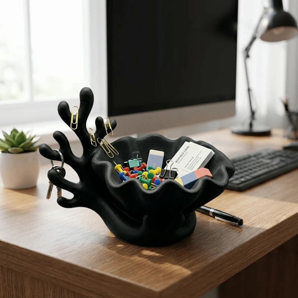 3D Printing Ring Holder - ถาดเก็บเครื่องประดับพิมพ์ 3 มิติ รูปทรงเปลือกหอย กล่องเก็บกุญแจพลาสติก ที่ใส่แหวนอเนกประสงค์