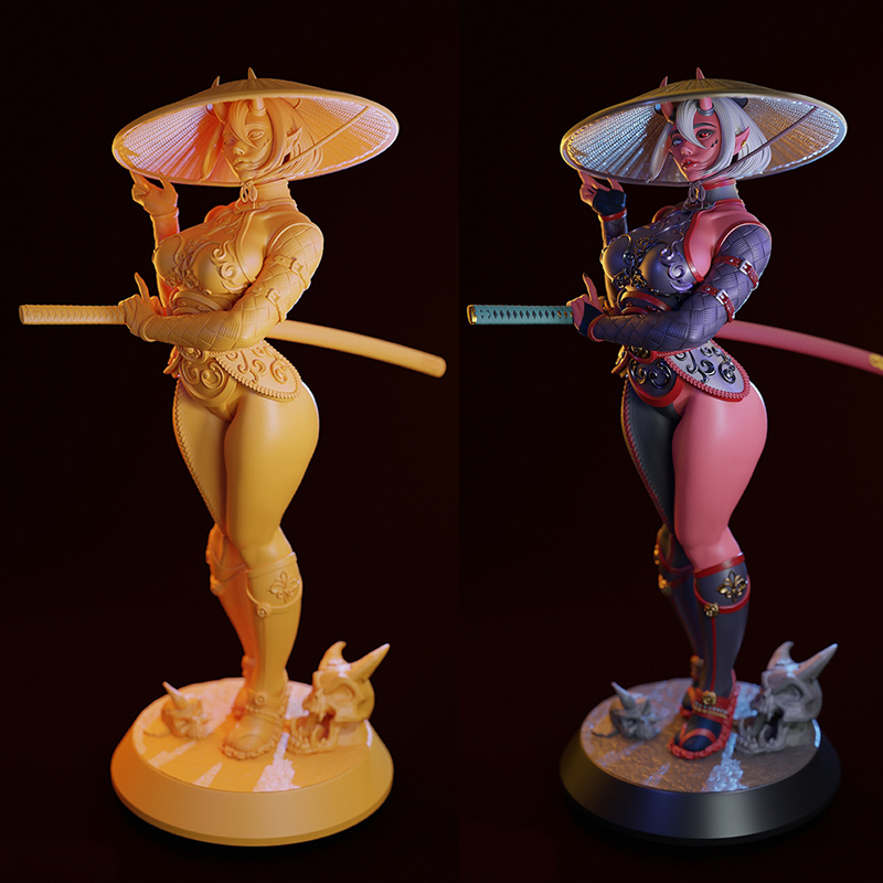3D Printing Character - 2 รูปแบบเกม 6088 DARKAT Oni 3D