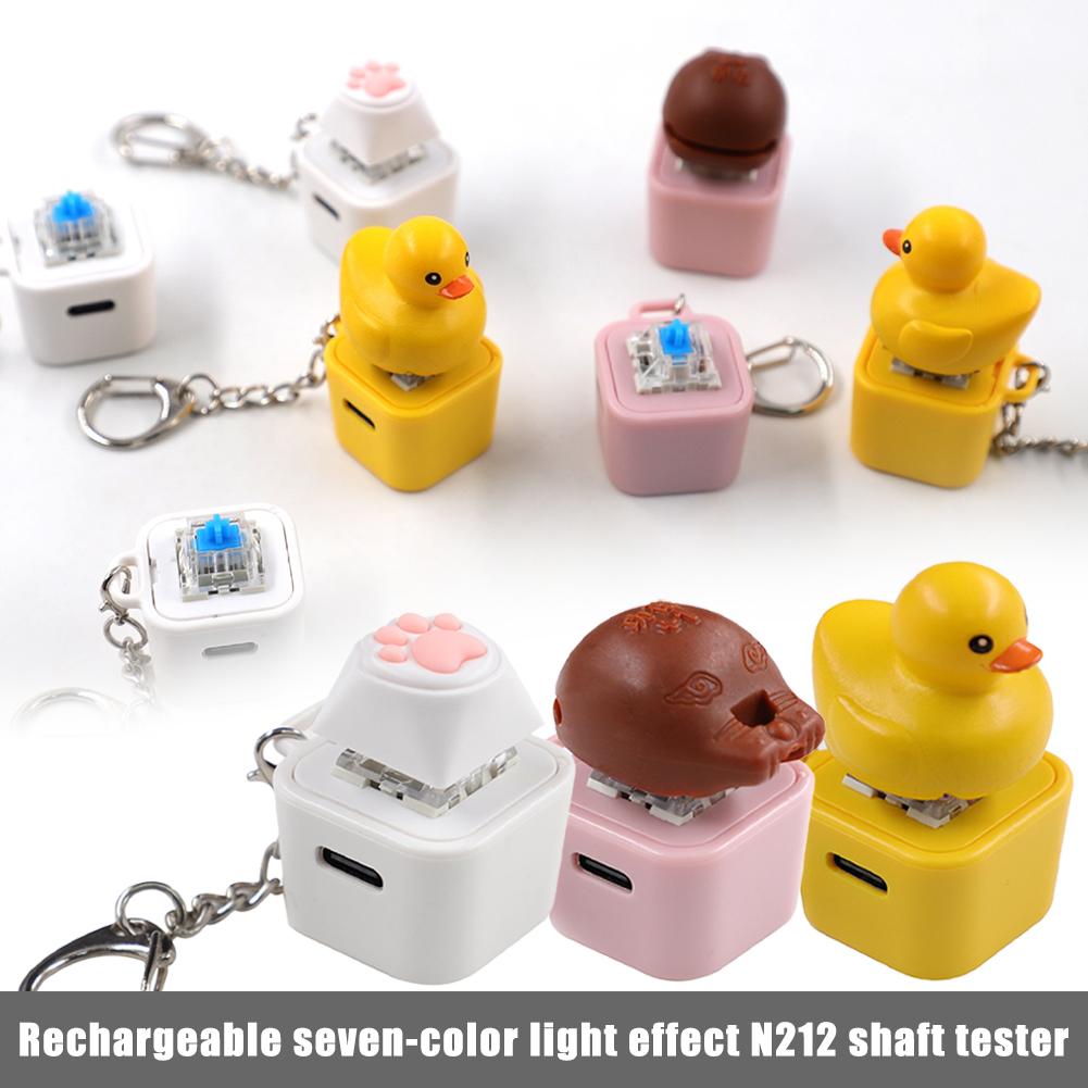 3D Printing Keyboard Keys - สไตล์คีย์แคป คีย์แคปเป็ดน้อยสีเหลืองน่ารัก พวงกุญแจ คีย์แคปสำหรับคีย์บอร์ดเชอร์รี่เอ็มเอ็กซ์ แกน 3D