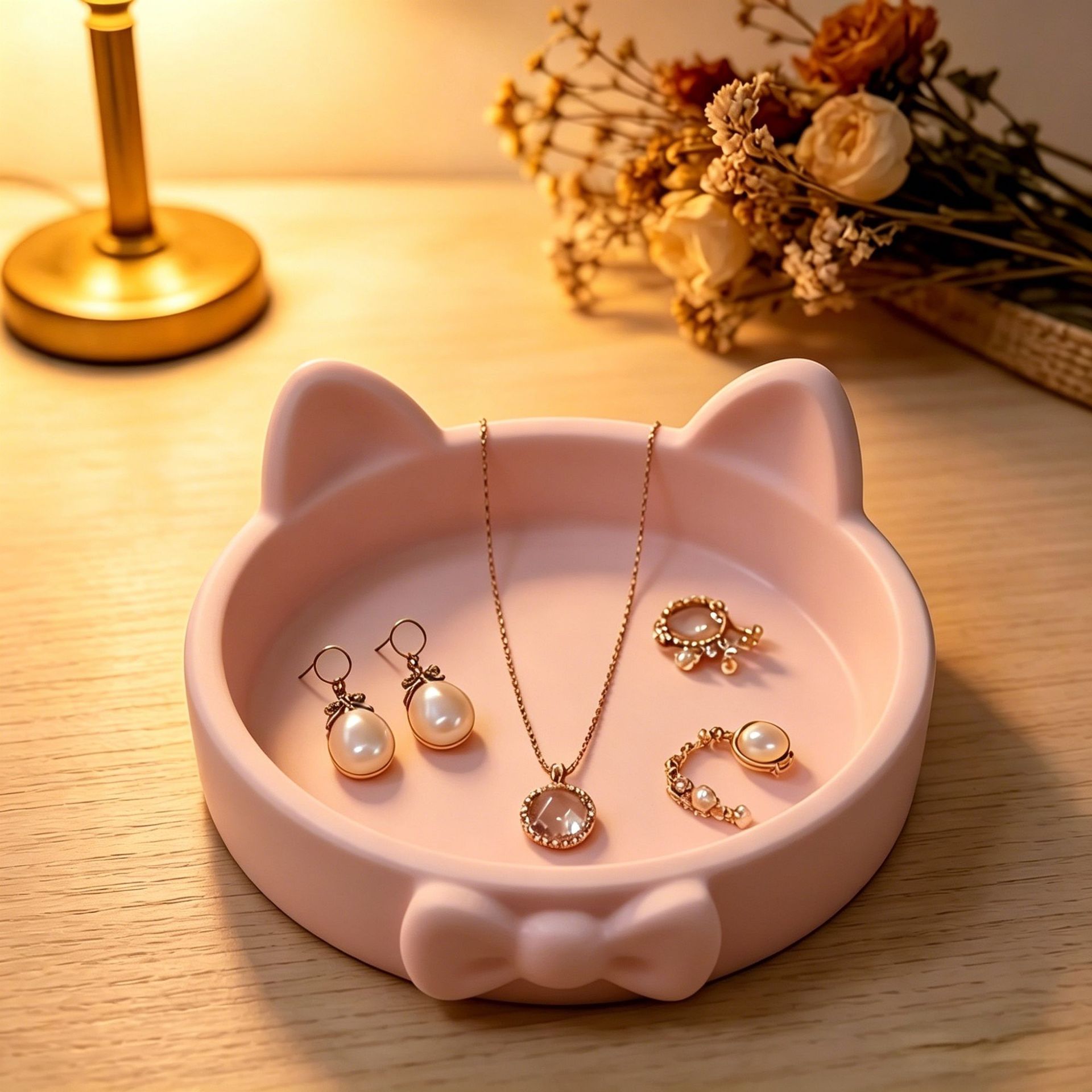 3D Printing Ring Holder - กล่องเก็บเครื่องประดับรูปโบว์ 3 มิติอเนกประสงค์ พกพาสะดวก สำหรับแหวน สร้อยข้อมือ