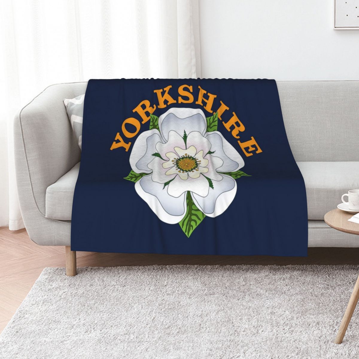 3D Printing Yorkshire - ผ้าห่มคลุม White Rose of Yorkshire ผ้าห่มถ่วงน้ำหนัก