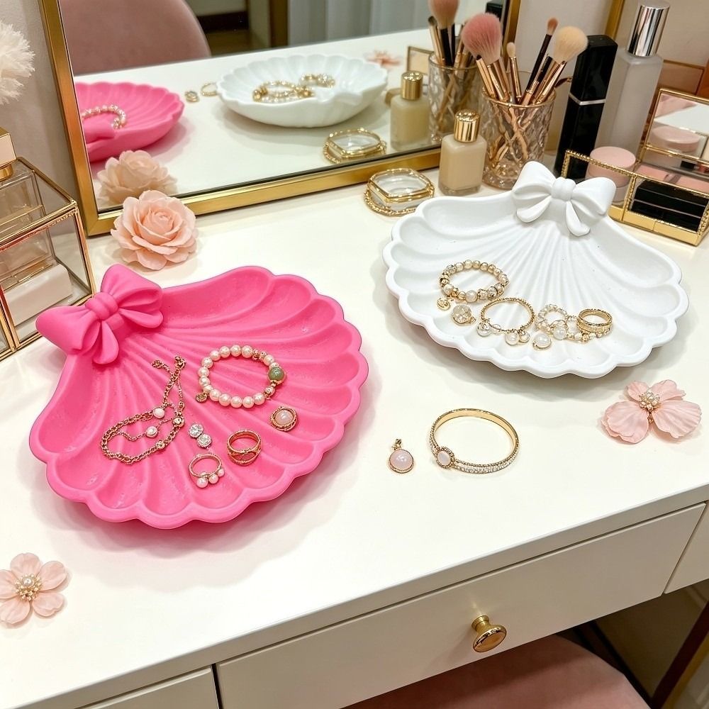 3D Printing Ring Holder - กล่องเก็บโบว์พิมพ์ 3 มิติ รูปทรงหัวใจ พร้อมที่วางของกระจุกกระจิก ที่วางแหวน