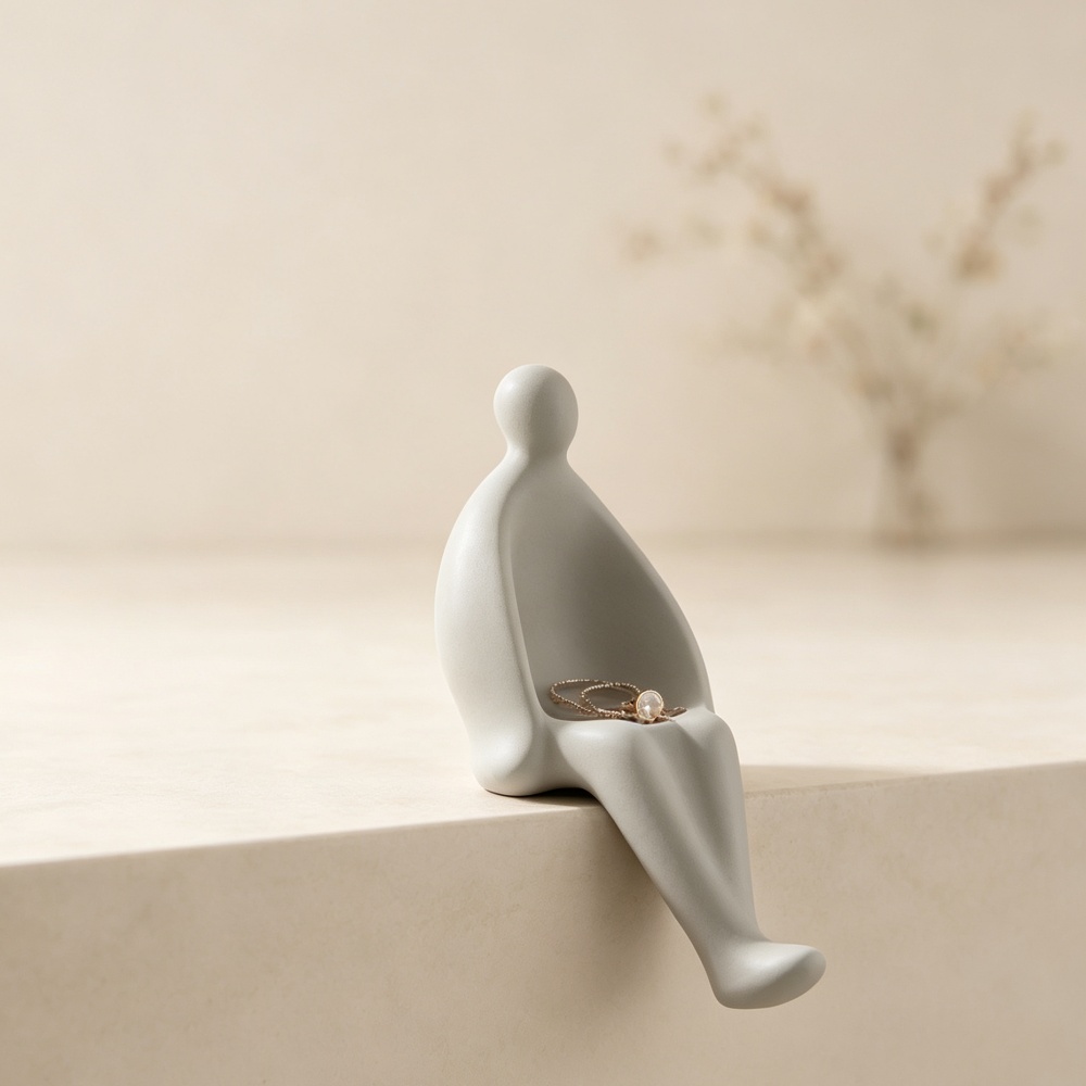 แท่นโชว์เครื่องประดับรูปคนนั่ง - 3D Printing Ring Holder บทวิจารณ์และราคา