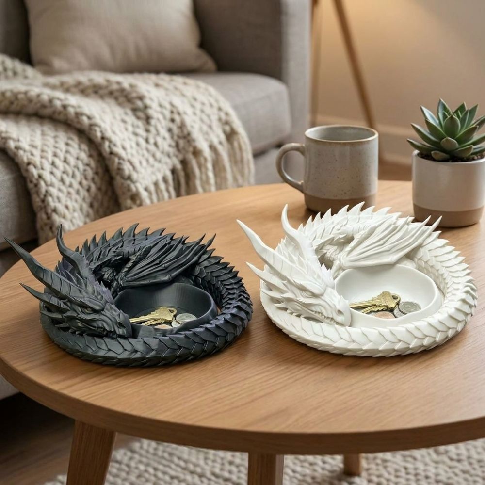 ถาดลายมังกรพิมพ์ 3 มิติสไตล์โก - 3D Printing Ring Holder บทวิจารณ์และราคา
