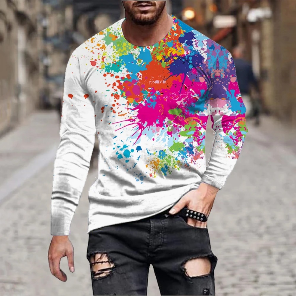เสื้อยืดแขนยาวพิมพ์ลาย 3D ลายส - 3D Printing Jersey บทวิจารณ์และราคา