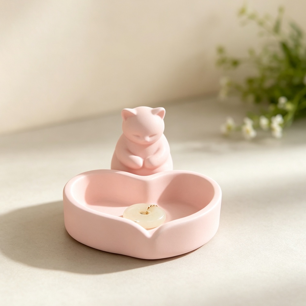 ถาดใส่เครื่องประดับรูปแมวสีชมพ - 3D Printing Ring Holder บทวิจารณ์และราคา