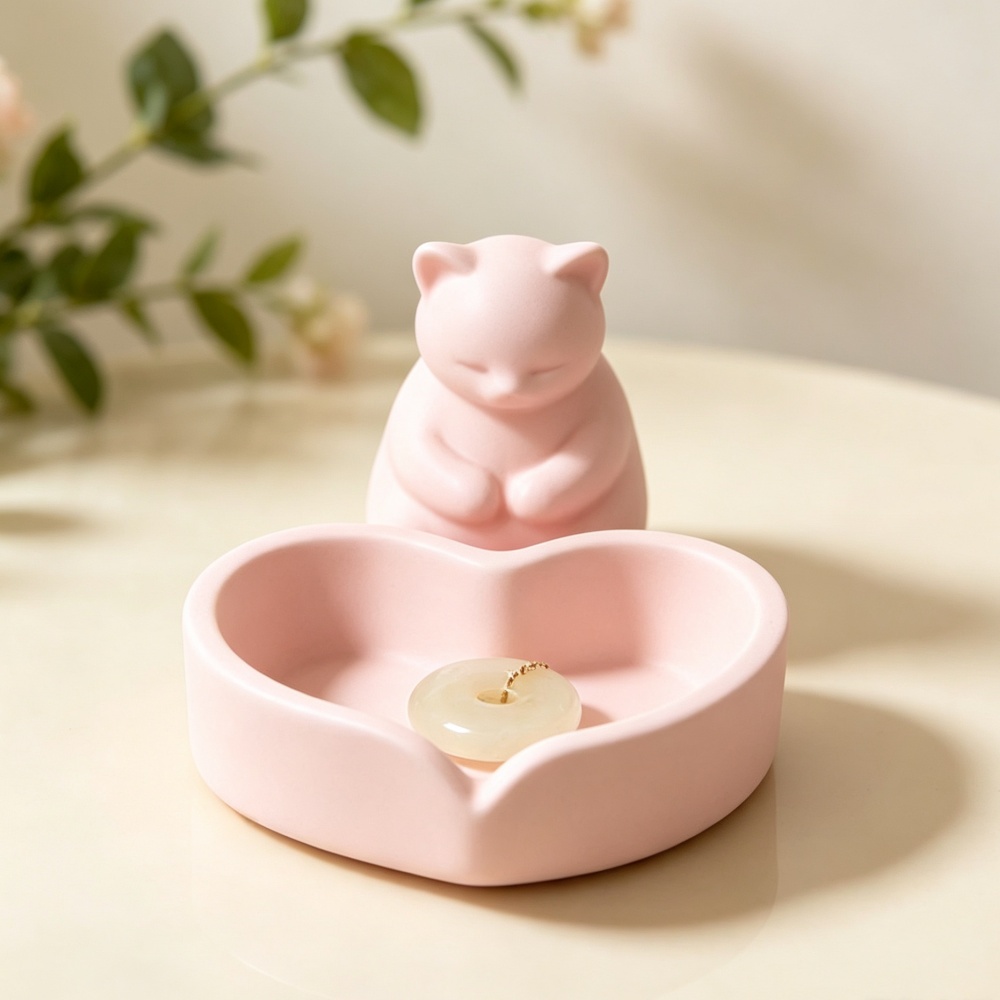 ถาดใส่เครื่องประดับรูปแมวสีชมพ - 3D Printing Ring Holder บทวิจารณ์และราคา