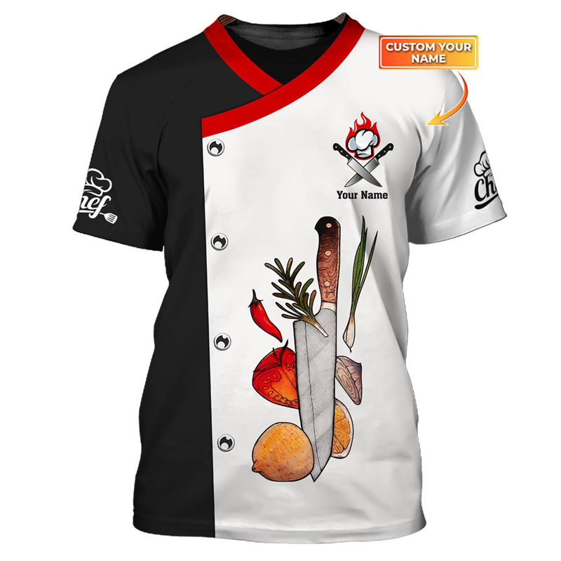Chef ทํางานเสื้อยืดที่กําหนดเอ - 3D Printing Services บทวิจารณ์และราคา