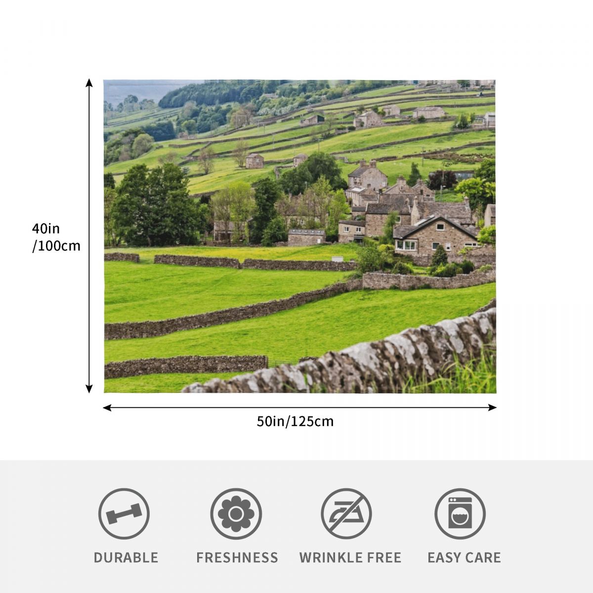 ผ้าห่ม Gunnerside Yorkshire ผ้ - 3D Printing Yorkshire บทวิจารณ์และราคา
