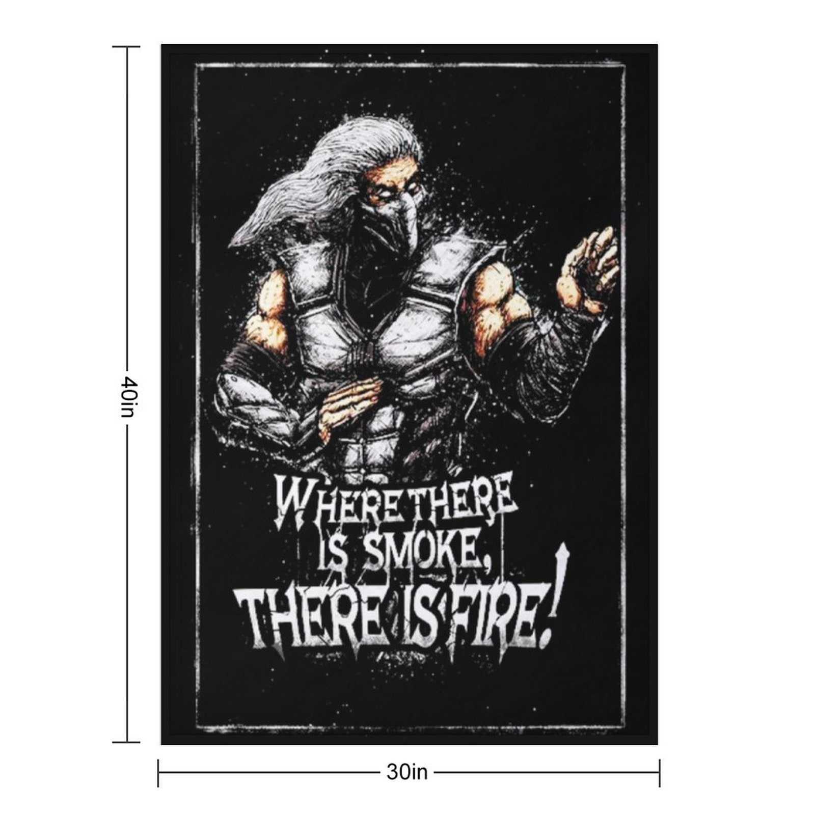 ผ้าห่มลายคำคมจากเกม Mortal Kom - 3D Printing Quote บทวิจารณ์และราคา