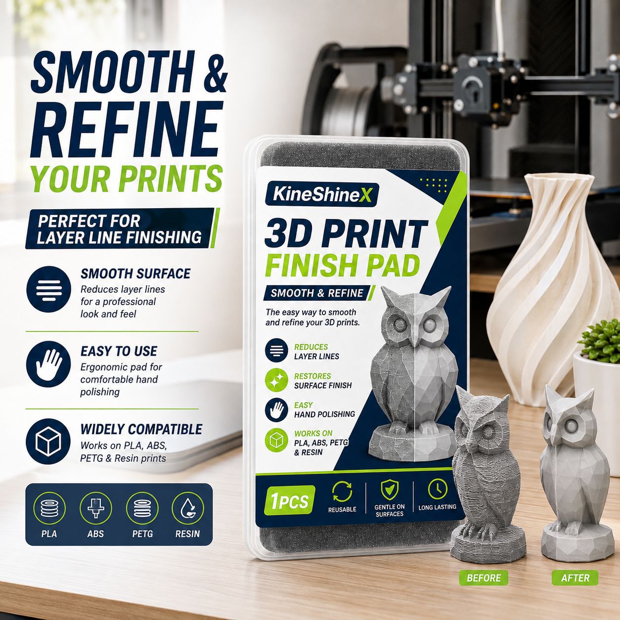 แผ่นขัดผิวสำหรับงานพิมพ์ 3 มิต - 3D Printing Model บทวิจารณ์และราคา