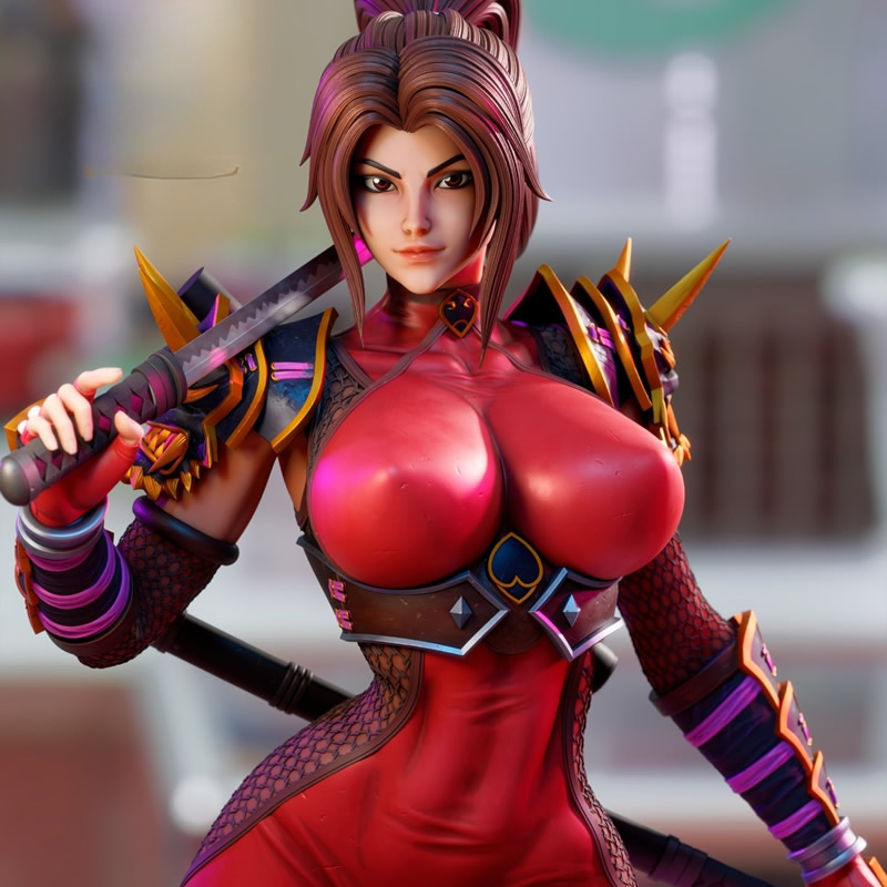 2 รูปแบบเกม 6125 Taki NSFW 3D  - 3D Printing Character บทวิจารณ์และราคา