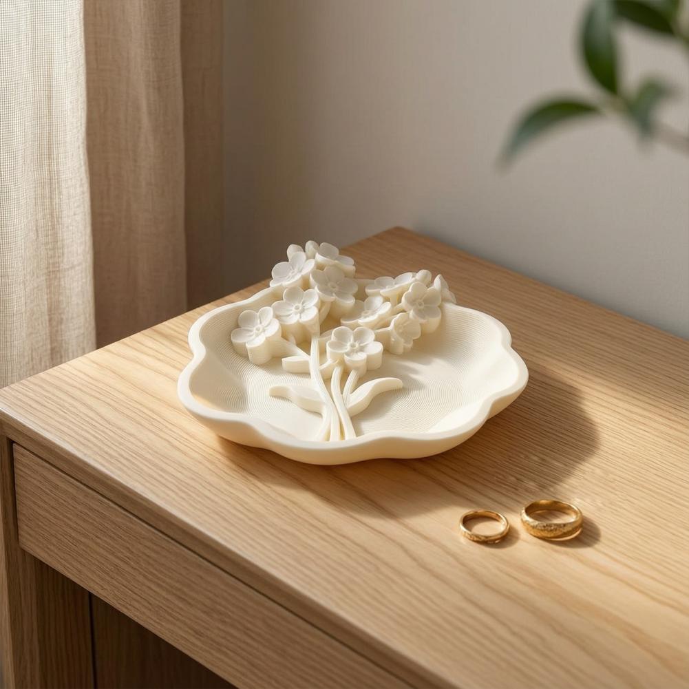 ถาดใส่เครื่องประดับลายดอกไม้พิ - 3D Printing Ring Holder บทวิจารณ์และราคา