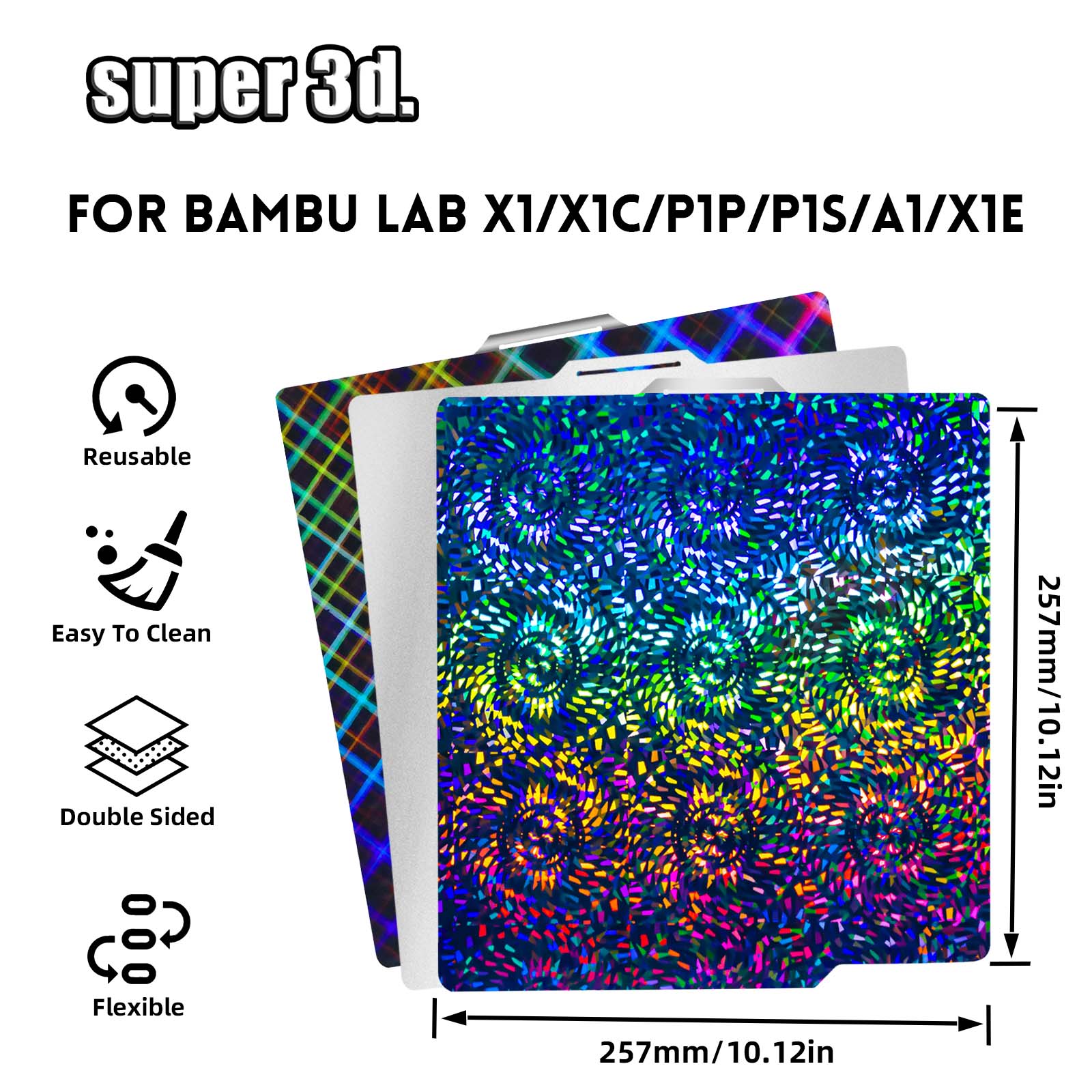แผ่นรองพิมพ์ P2S สำหรับ Bambu  - 3D Printing X1 Carbon บทวิจารณ์และราคา