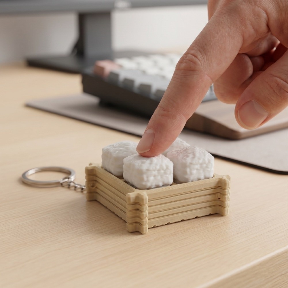 พวงกุญแจเต้าหู้ขนนุ่มพิมพ์ 3 ม - 3D Printing Keyboard Keys บทวิจารณ์และราคา